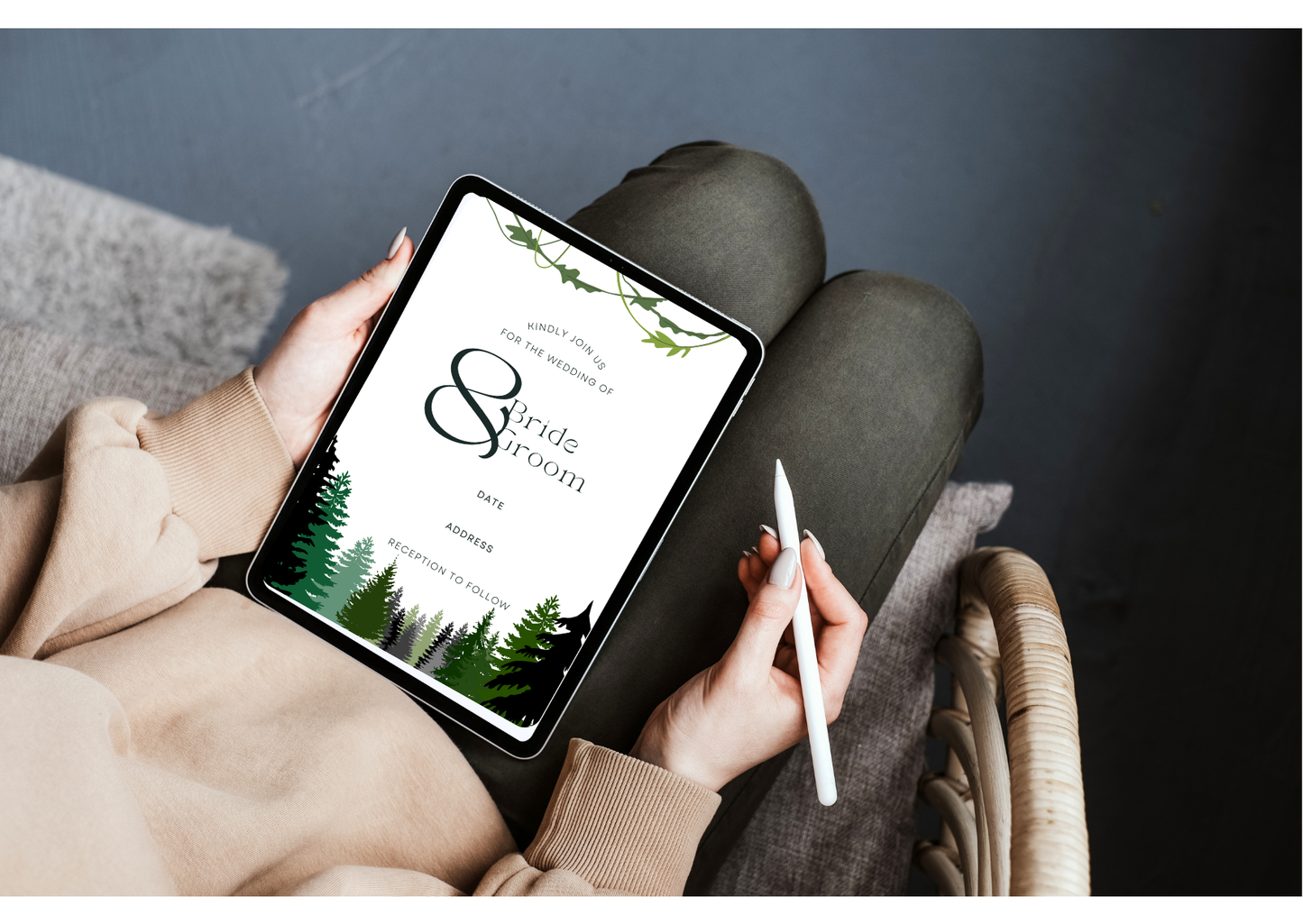 Forest Wedding Invitation - Digital Product