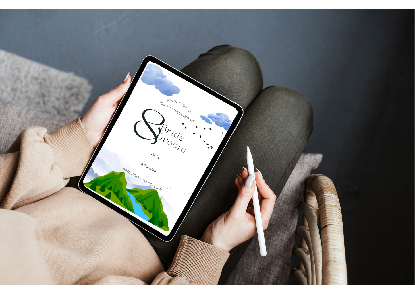 Mountain Wedding Invitation - Digital Product