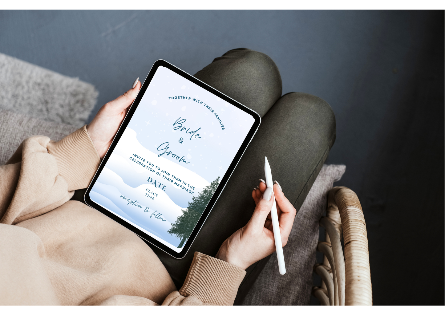 Winter Wedding Invitation - Digital Product