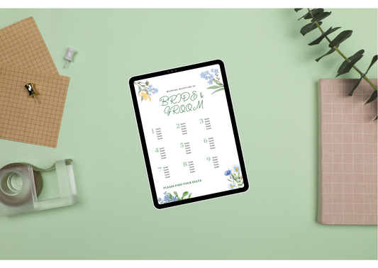 Wedding Seating Chart & Plan - Digital Product