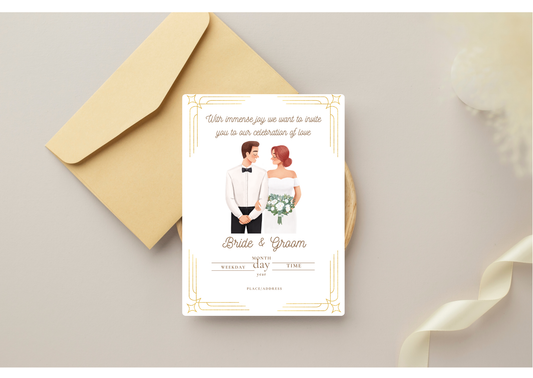 Cute Wedding Invitation - Digital Product