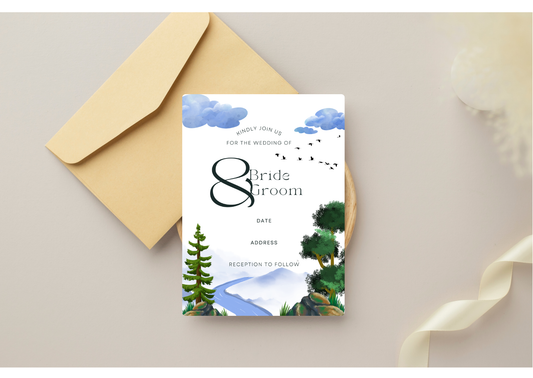 Nature Wedding Invitation - Digital Product