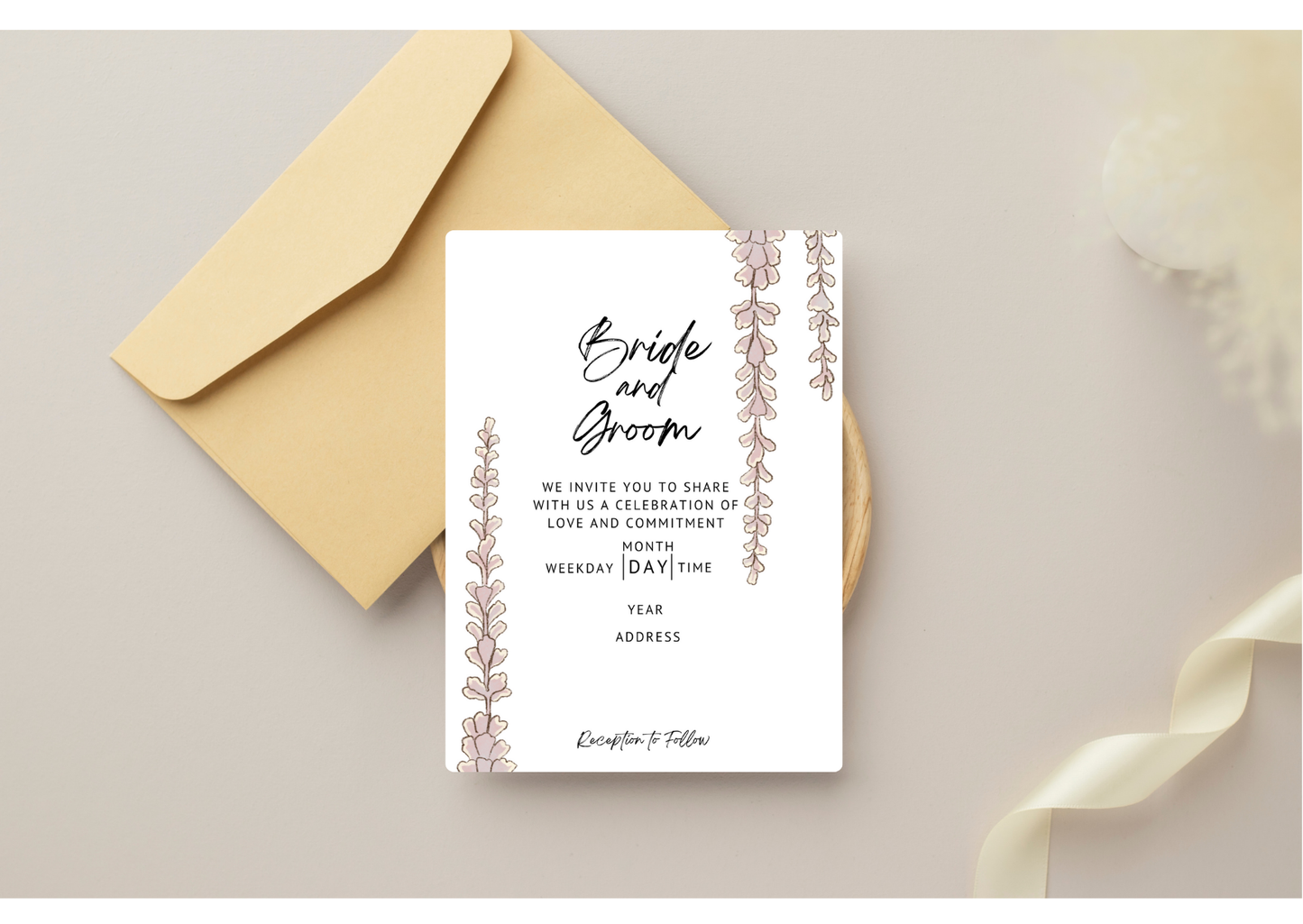 Rustic Wedding Invitation - Digital Product
