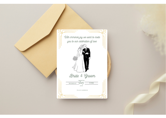 Classical Wedding Invitation - Digital Product