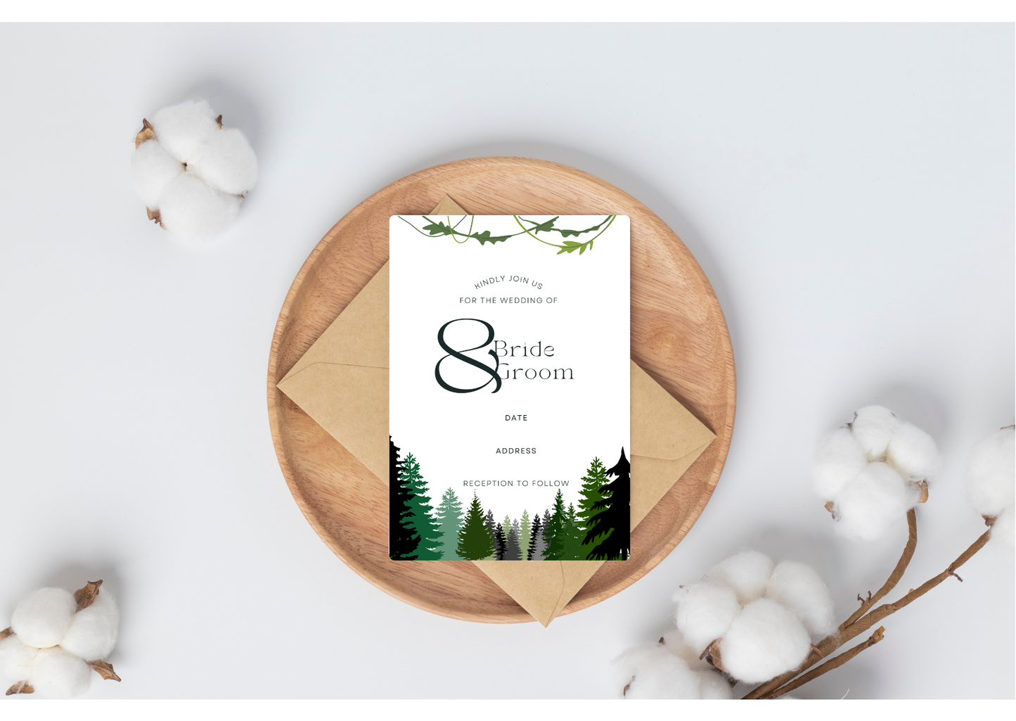 Forest Wedding Invitation - Digital Product
