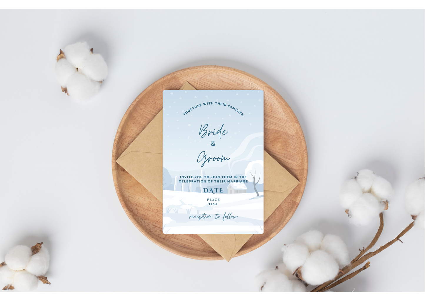 Winter Wedding Invitation - Digital Product