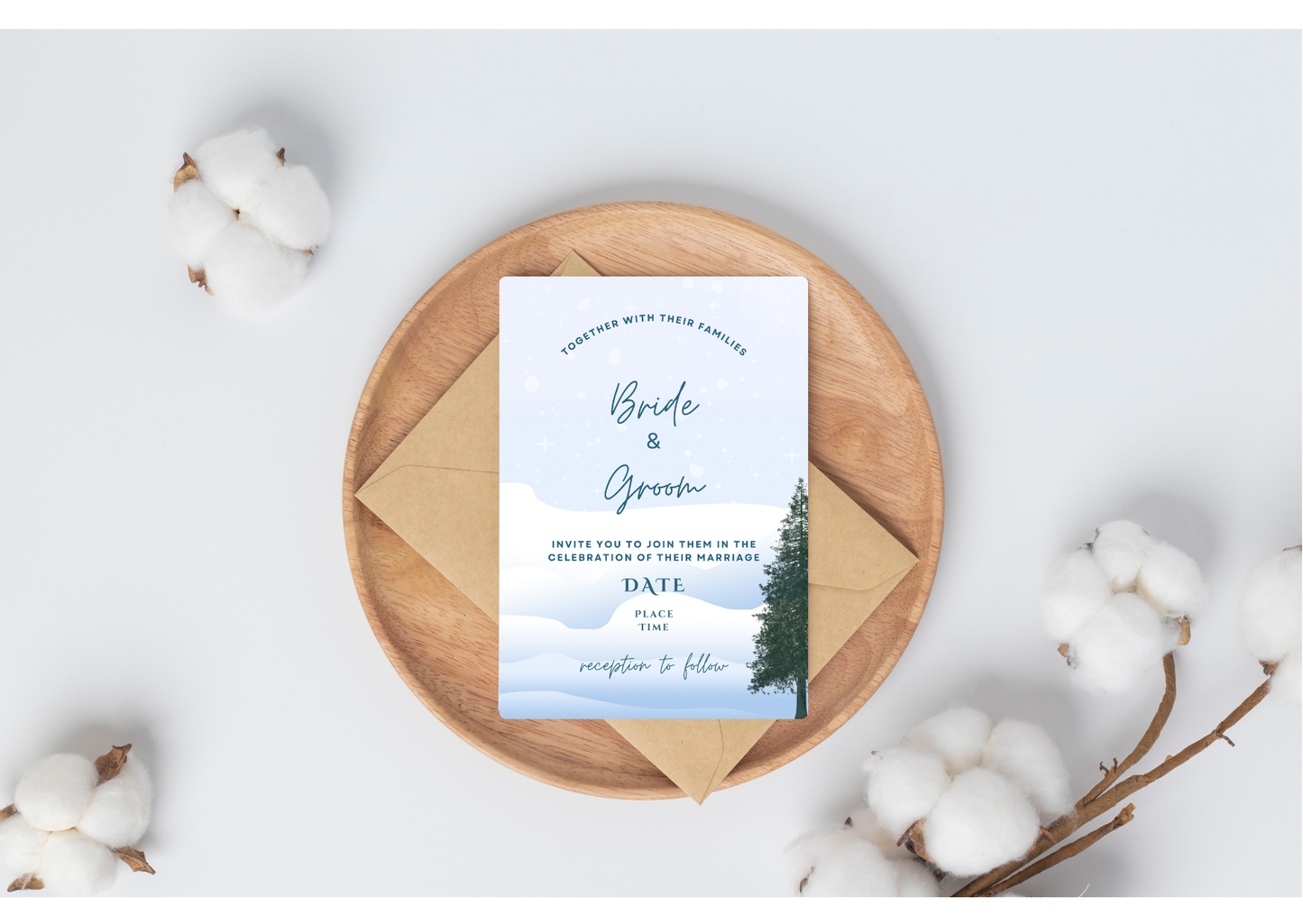 Winter Wedding Invitation - Digital Product