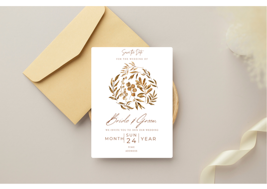 Autumn Wedding Invitation - Digital Product