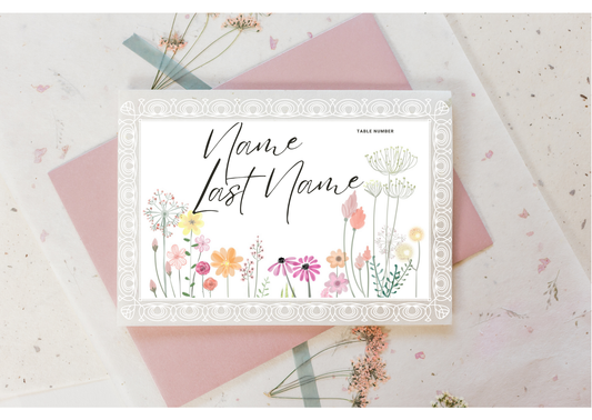 Floral Seating card - Digital Product