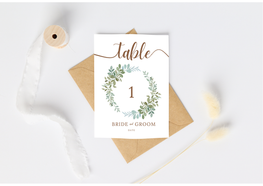 Floral Table card - Digital Product