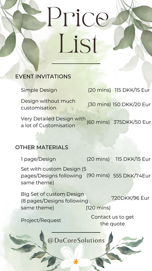 Custom Event Materials Design